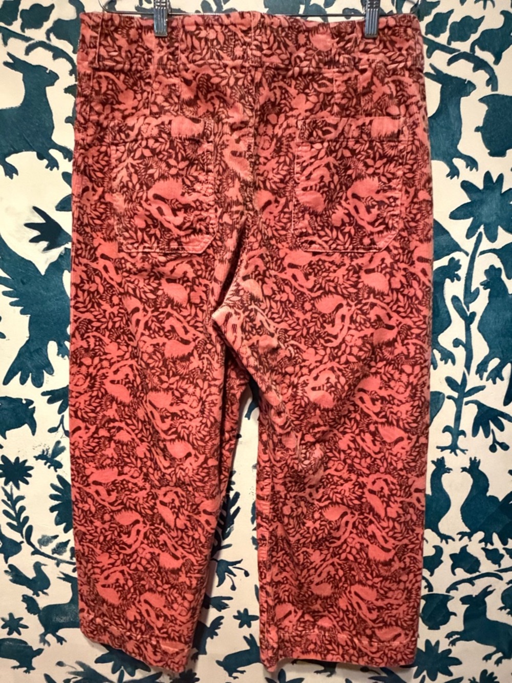 Anthropologie Maeve Pink Colette Cropped Wide Leg Corduroy Pants - Picture 4 of 6